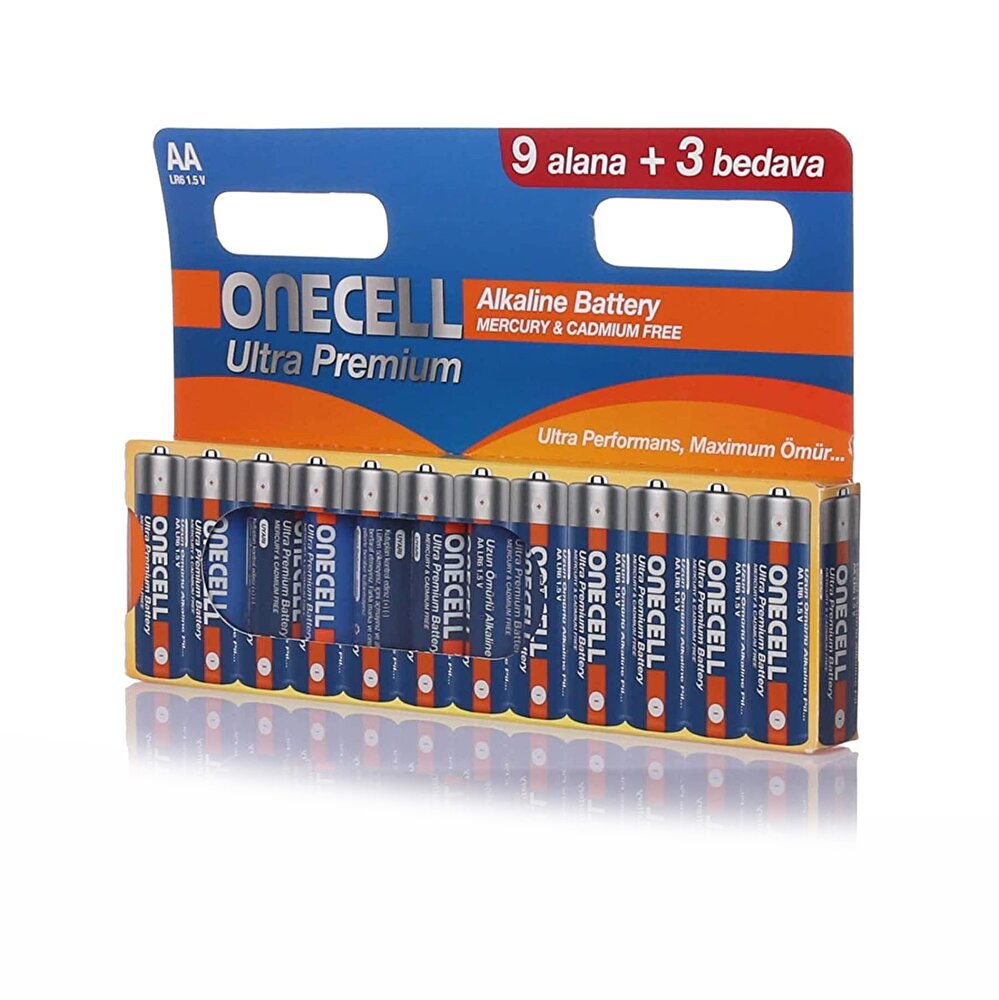 Ultra Premium Alkalin AA Boy Pil 9+3