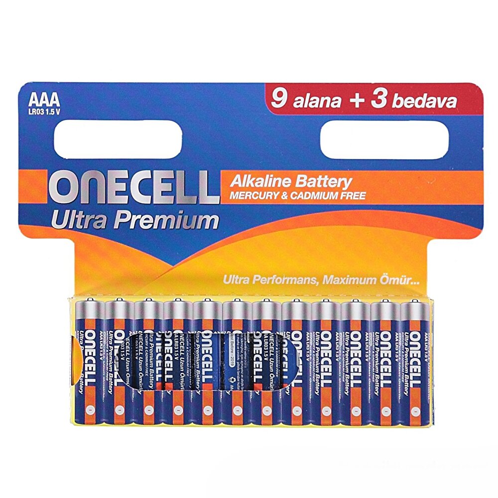 Ultra Premium Alkalin AAA Boy Pil 9+3