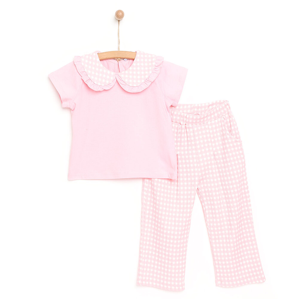 Orange Loves Pink Tshirt - Pantolon Kız Bebek