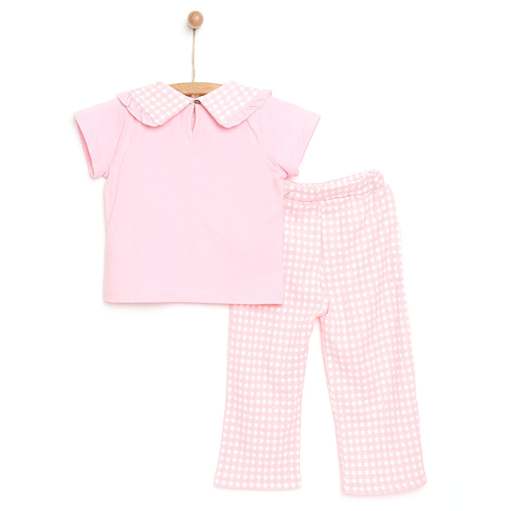 Orange Loves Pink Tshirt - Pantolon Kız Bebek