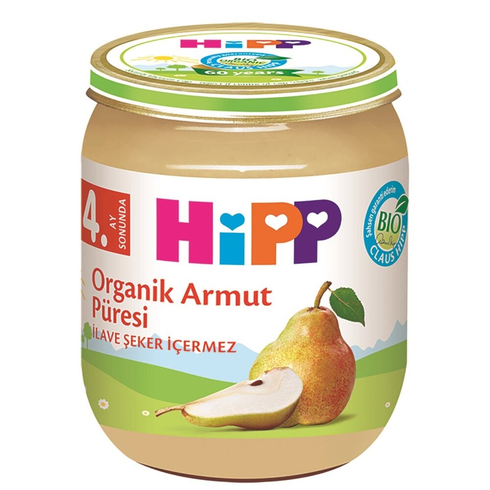 Organik Armutlu Kavanoz Mama 125 gr