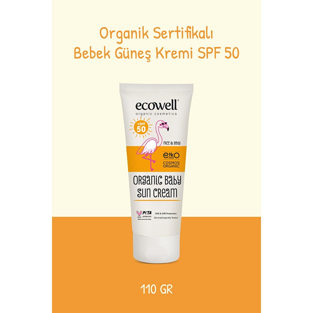 Organik Bebek Güneş Kremi SPF 50 + 110 GR