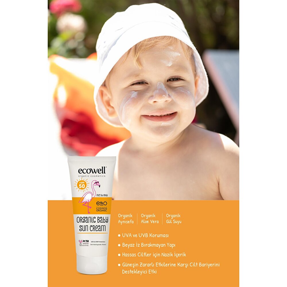 Organik Bebek Güneş Kremi SPF 50 + 110 GR