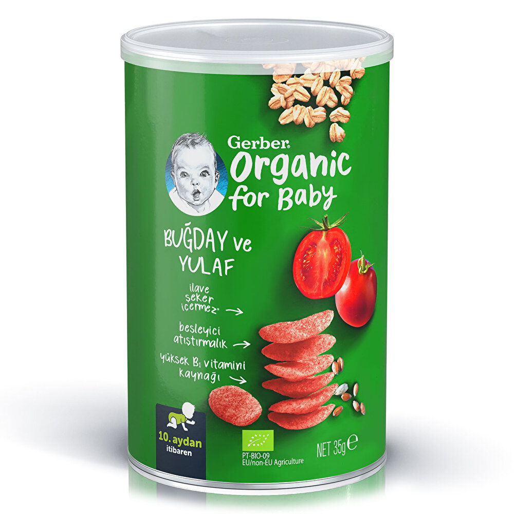 Organik Buğday Ve Yulaf Bebek Atıştırmalığı 35 gr 10+ Ay