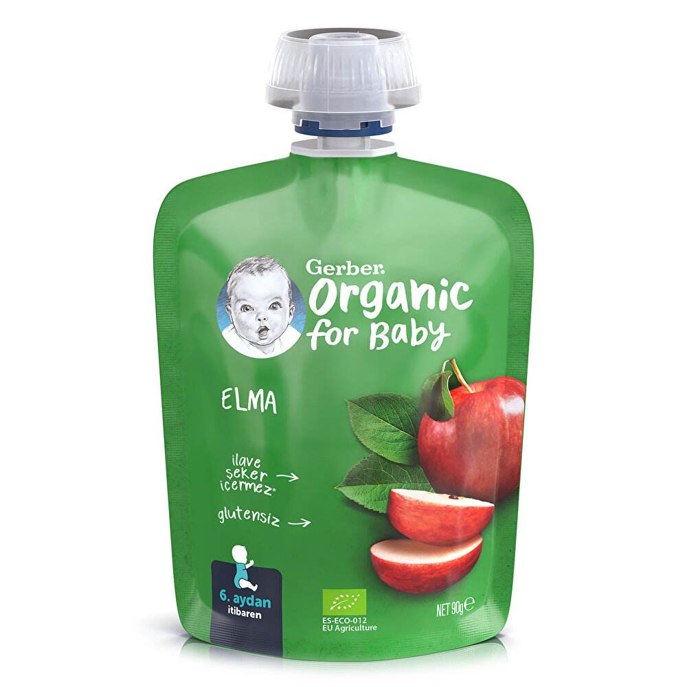 Organik Elmalı Meyve Püresi 90 gr