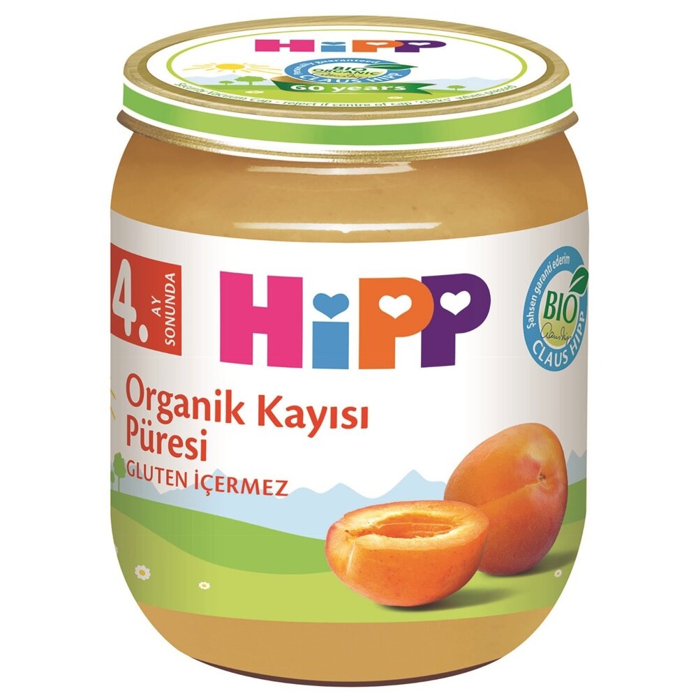 Organik Kayısılı Kavanoz Mama 125 gr