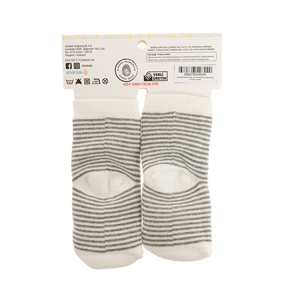 Oyuncaklı Havlu Çorap Erkek Bebek