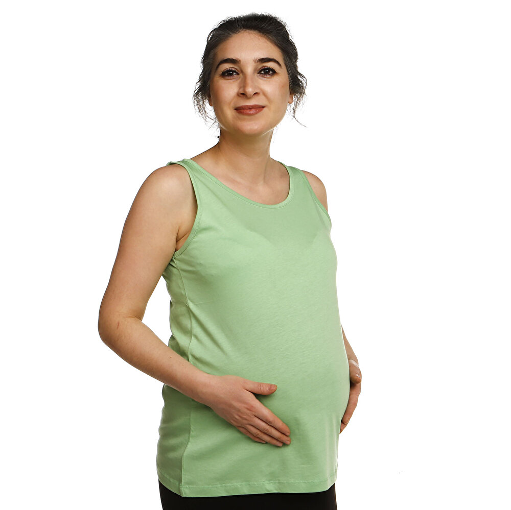 Kolsuz Rahat Kalıp Modal Pamuklu Hamile Tshirt