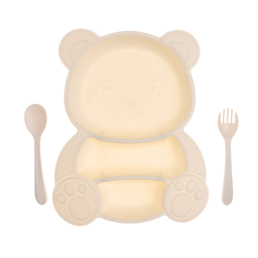 Panda Tabak Seti - Beyaz
