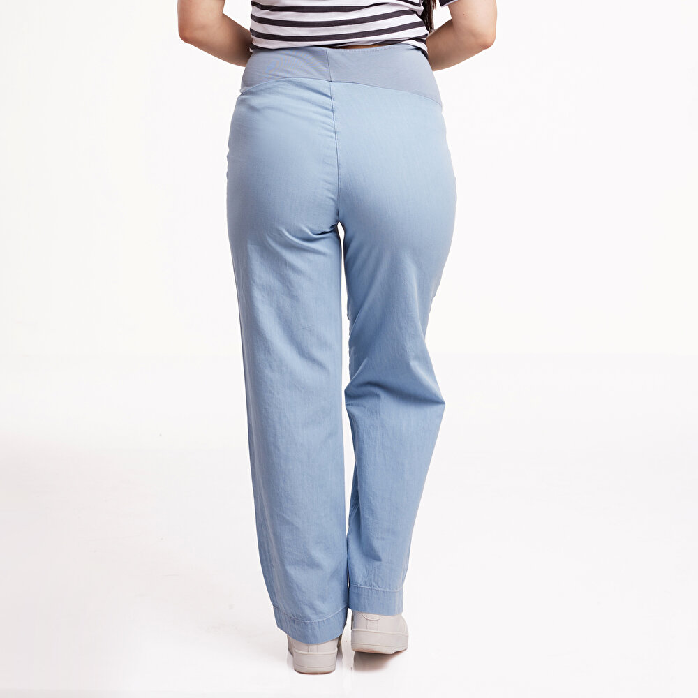 Panelli Hamile İnce Denim Pantolon Anne Giyim