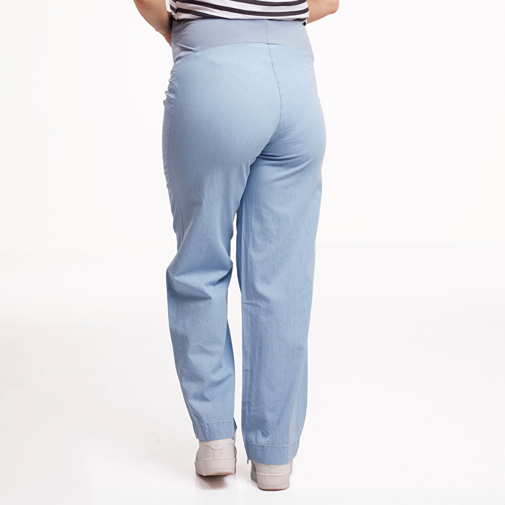 Panelli Hamile İnce Denim Pantolon Anne Giyim