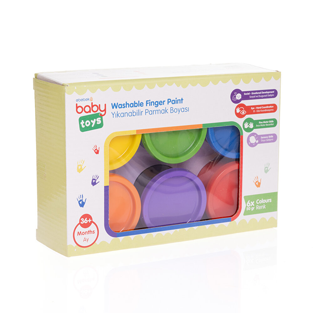 parmak boyası - 6 renkx50 gr