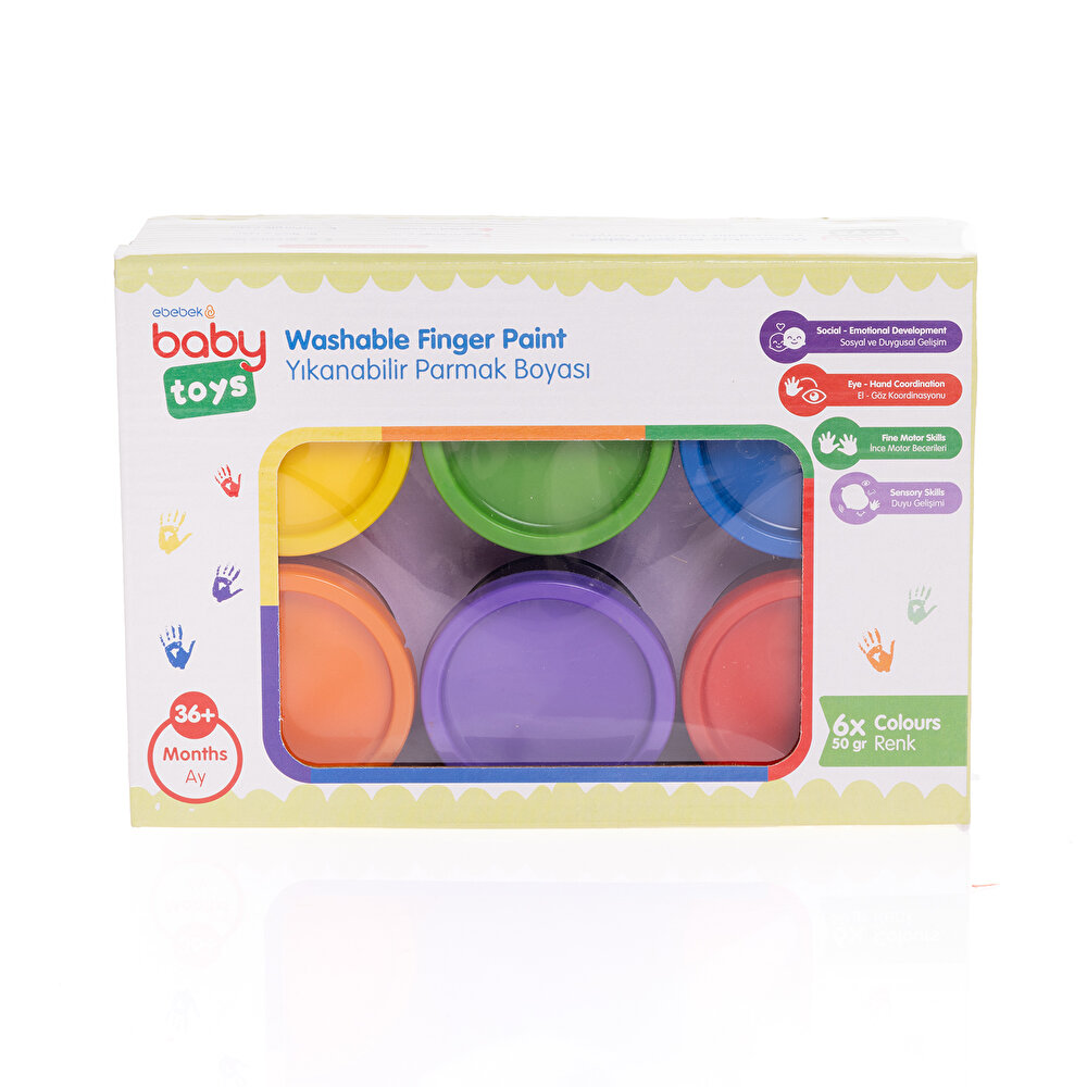 parmak boyası - 6 renkx50 gr
