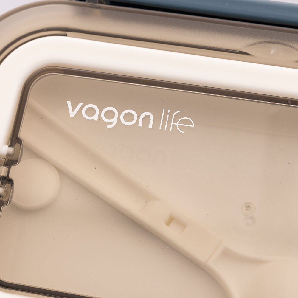 Paslanmaz Çelik 1600ml Lunch Box -Mavi