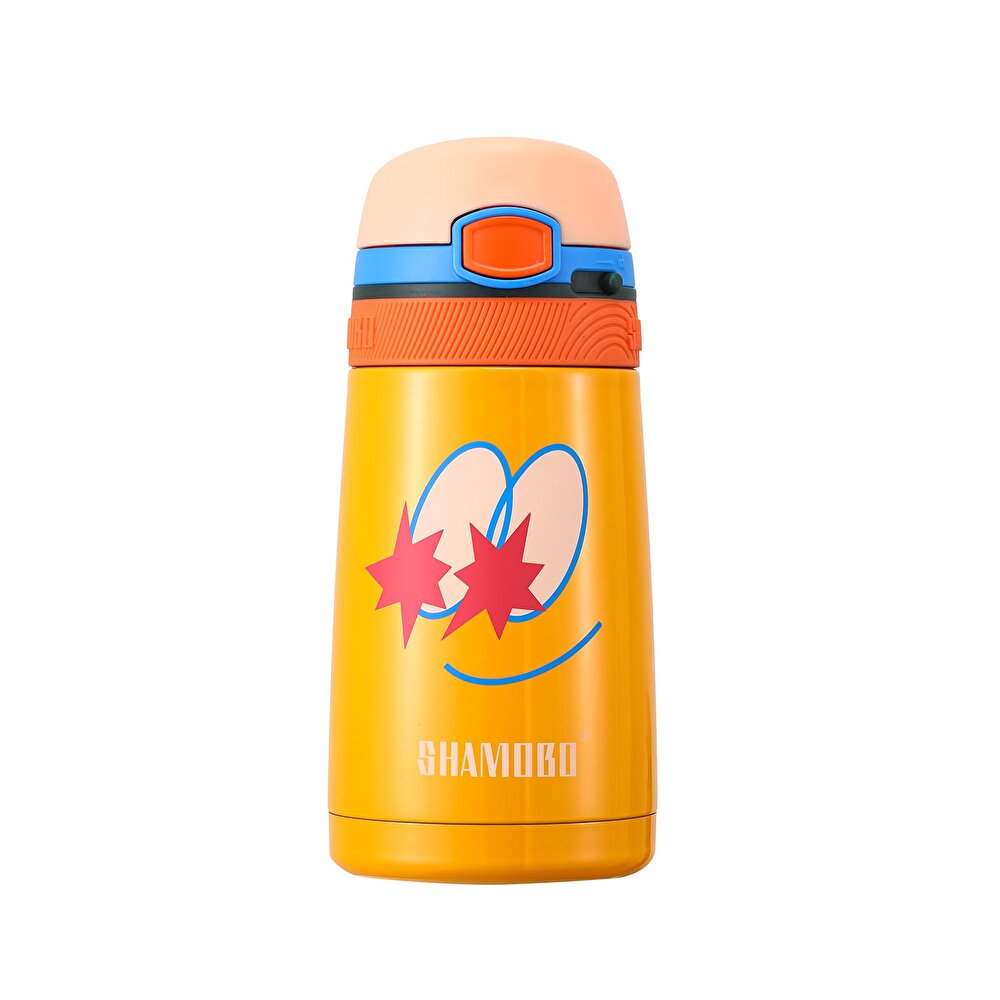 Paslanmaz Çelik, Pipetli, Kilitlenebilir Çocuk Matarası 350 ml Sarı