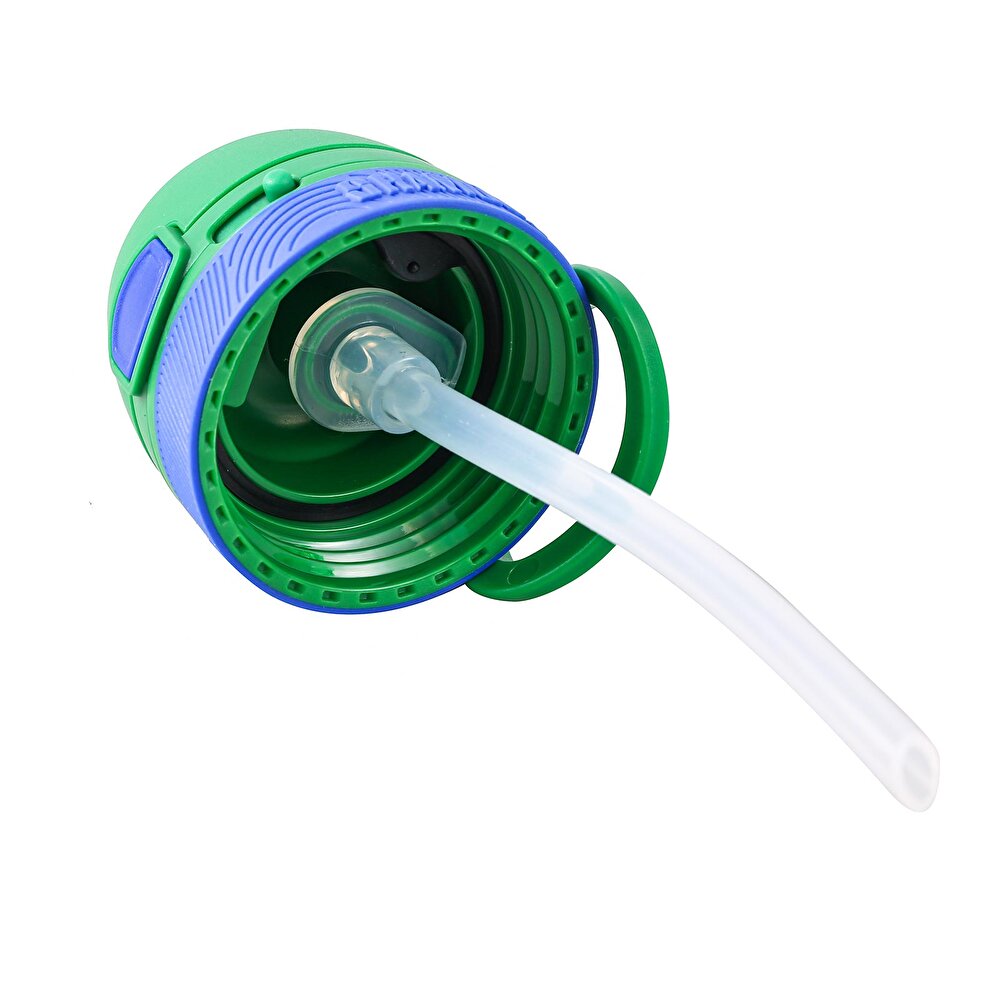 Paslanmaz Çelik, Pipetli, Kilitlenebilir Çocuk Matarası 350 ml Yeşil