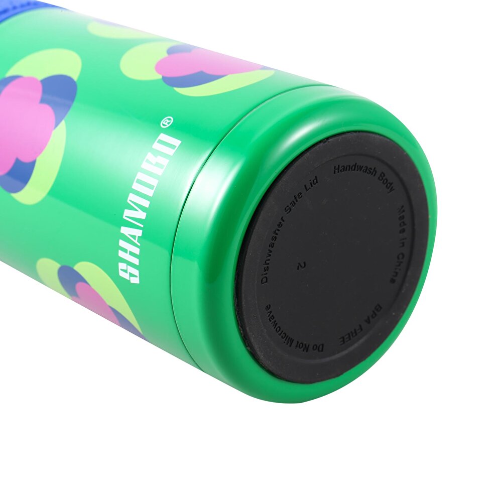 Paslanmaz Çelik, Pipetli, Kilitlenebilir Çocuk Matarası 350 ml Yeşil