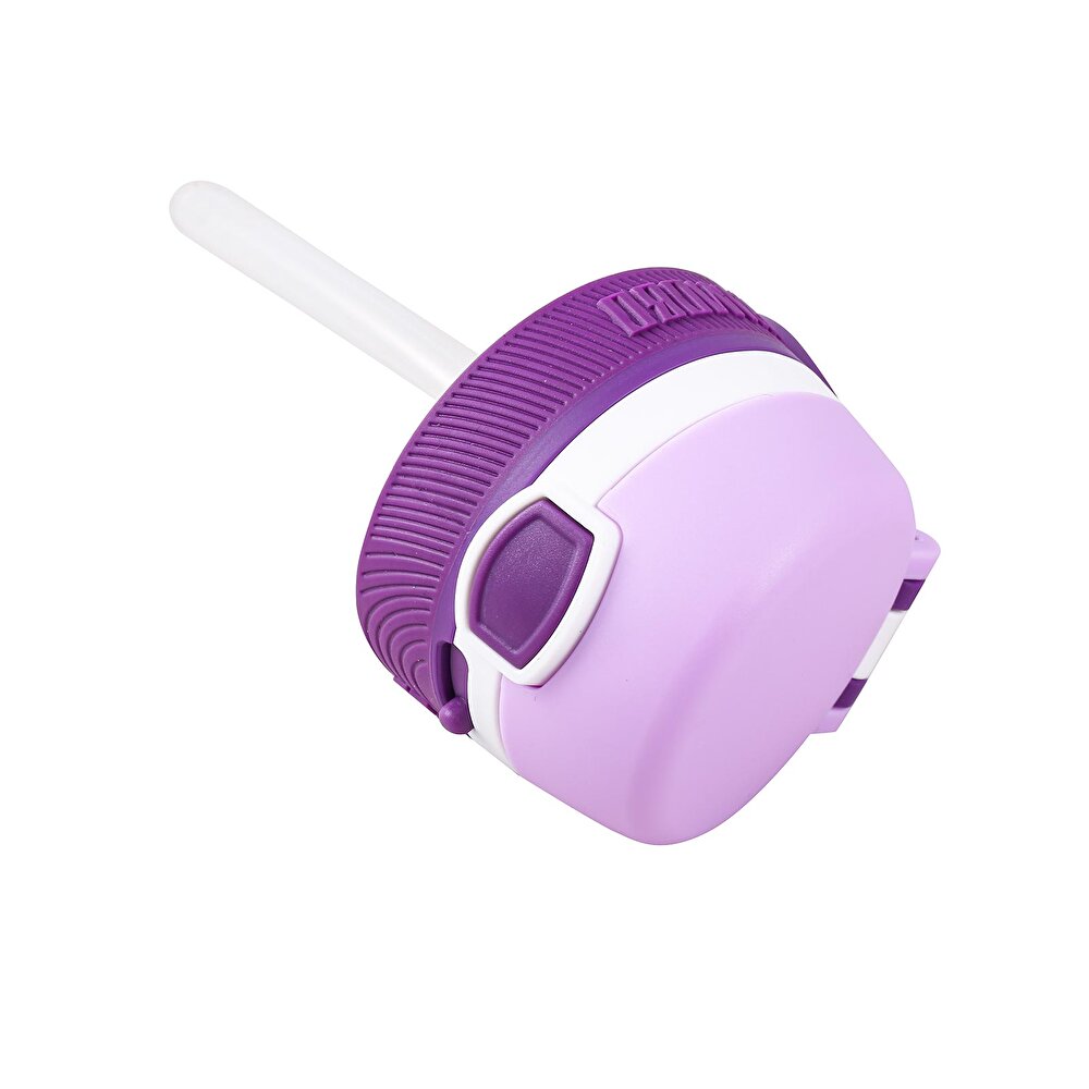 Paslanmaz Çelik, Pipetli,Kilitlenebilir Çocuk Matarası 350 ml Mor