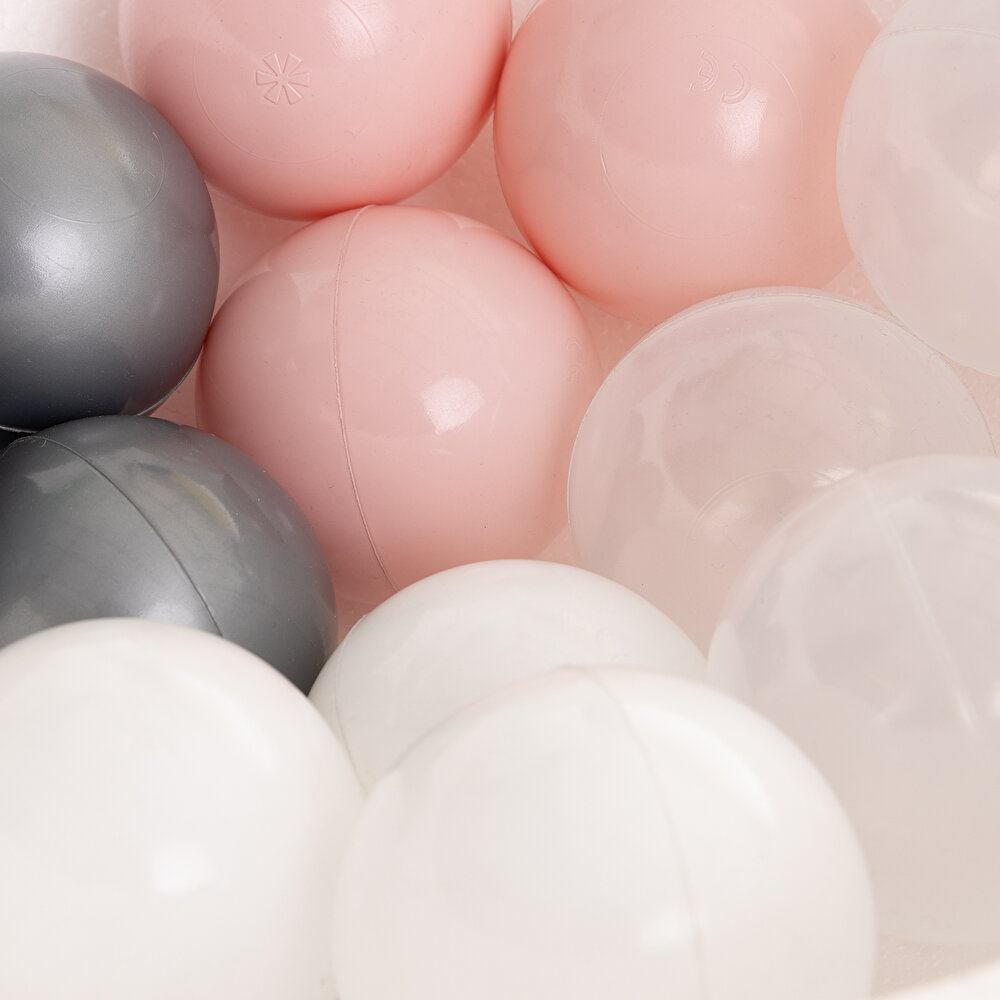 Pembe-Gümüş-Beyaz-Şeffaf Havuz Topları 50'li 7 cm