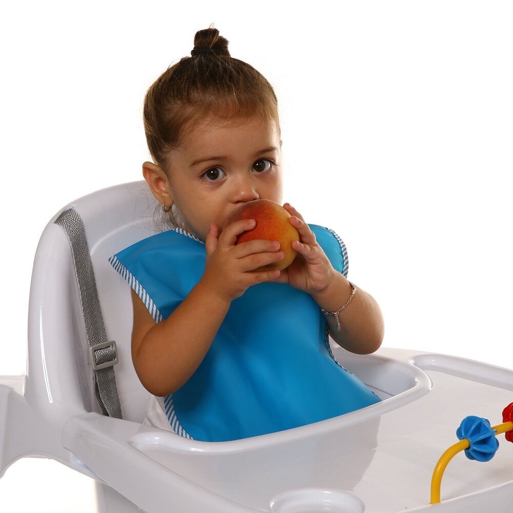 Peva 2li Bebek Mama Önlüğü Mavi-Yeşil