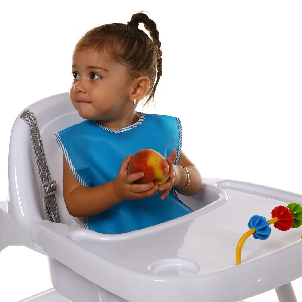 Peva 2li Bebek Mama Önlüğü Mavi-Yeşil