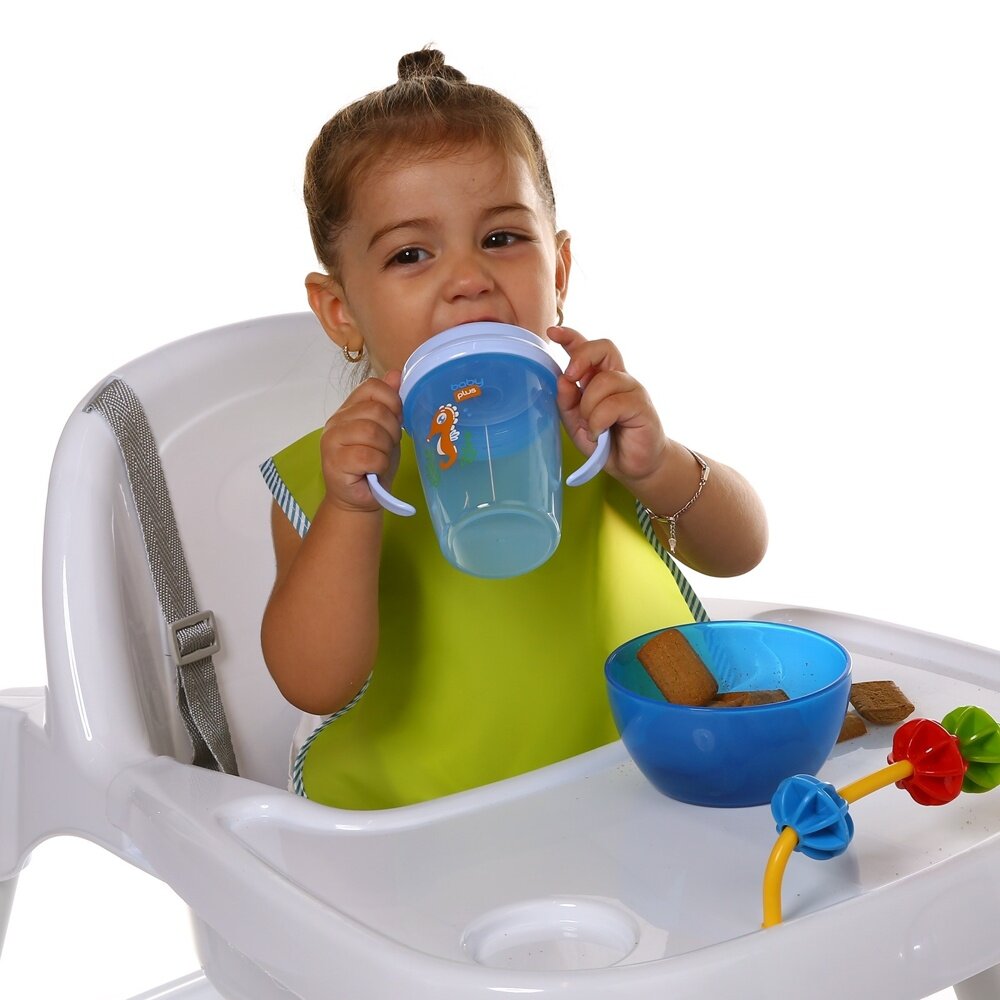 Peva 2li Bebek Mama Önlüğü Mavi-Yeşil