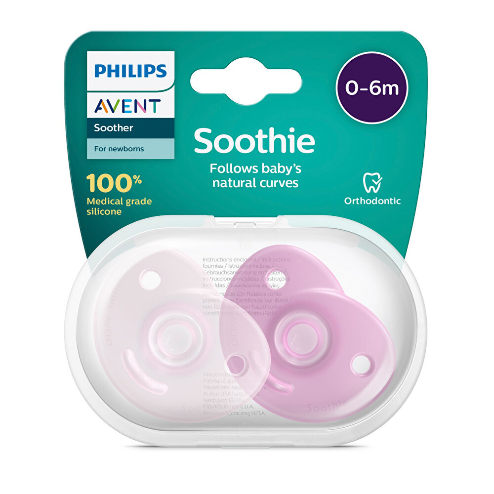Soothie Emzik 0-6ay Pembe ikili