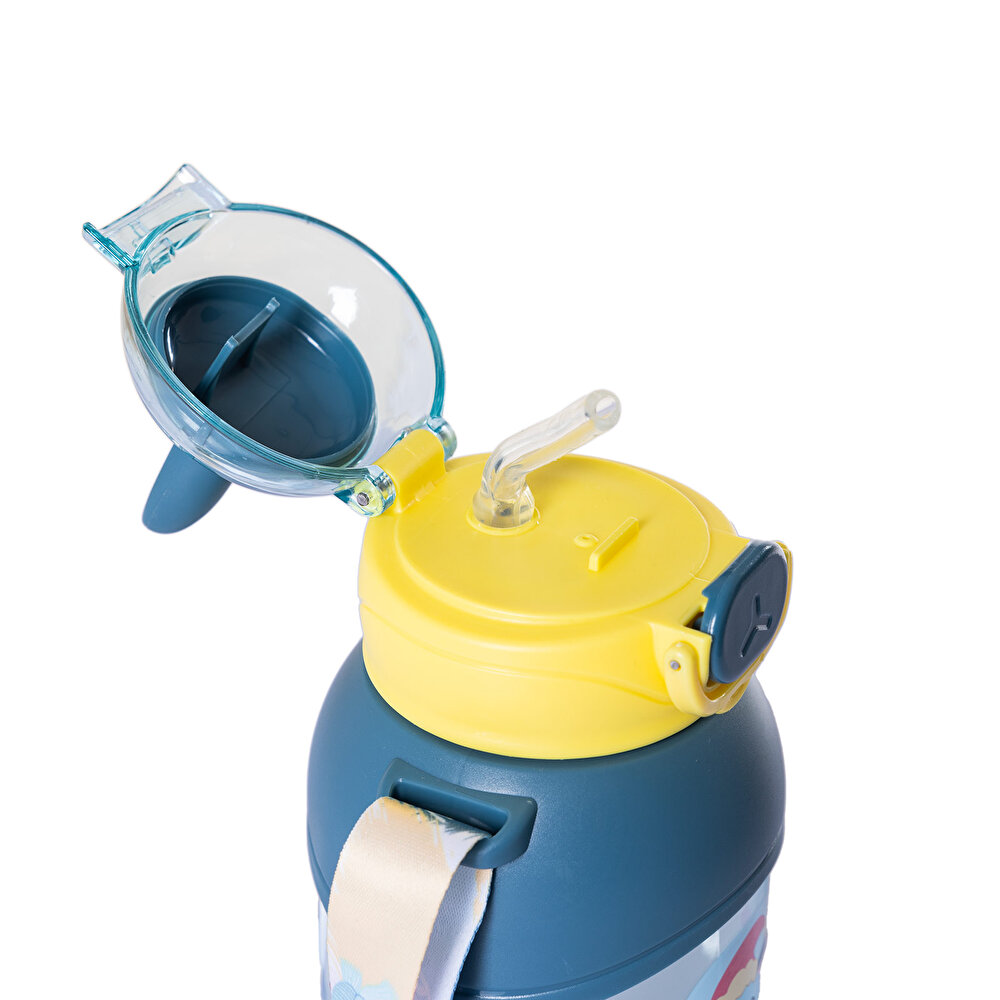 Pipetli Su Matarası 650 ml Mavi