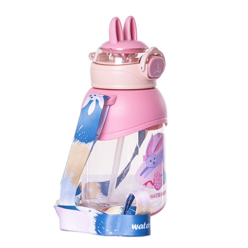 Pipetli Su Matarası 650 ml Pembe