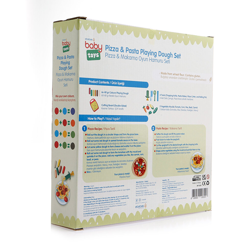 pizza pasta set oyun hamuru