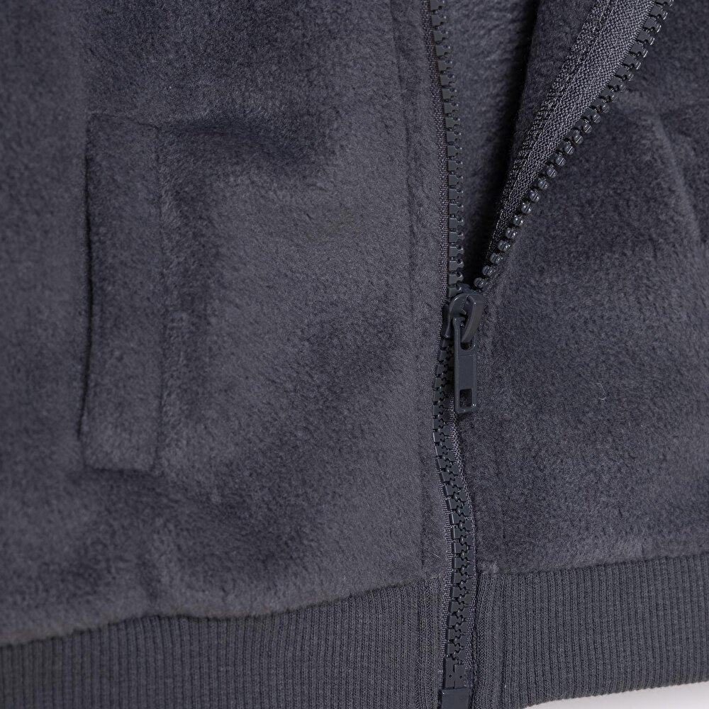 Erkek Bebek Polar Yelek Fermuarlı Hakim Yaka Atlet Kol