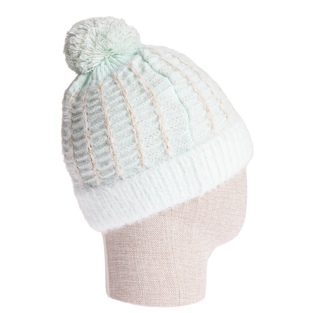 Ponponlu Simli Triko Kız Bere Kız Bebek