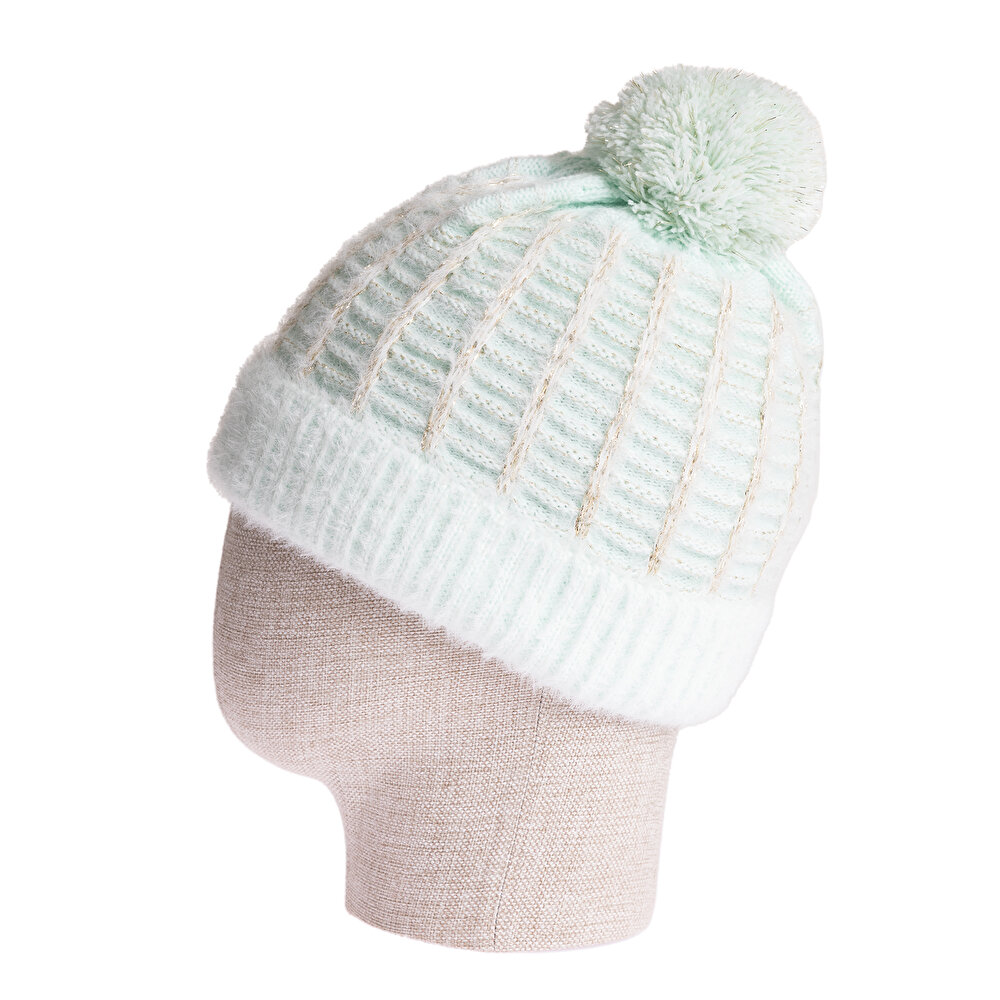 Ponponlu Simli Triko Kız Bere Kız Bebek