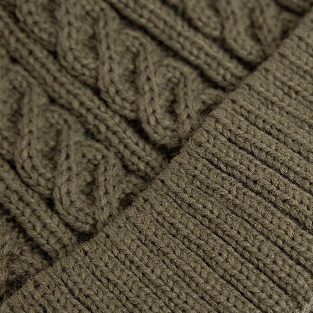 Ponponlu Triko Desenli Erkek Bere Erkek Bebek