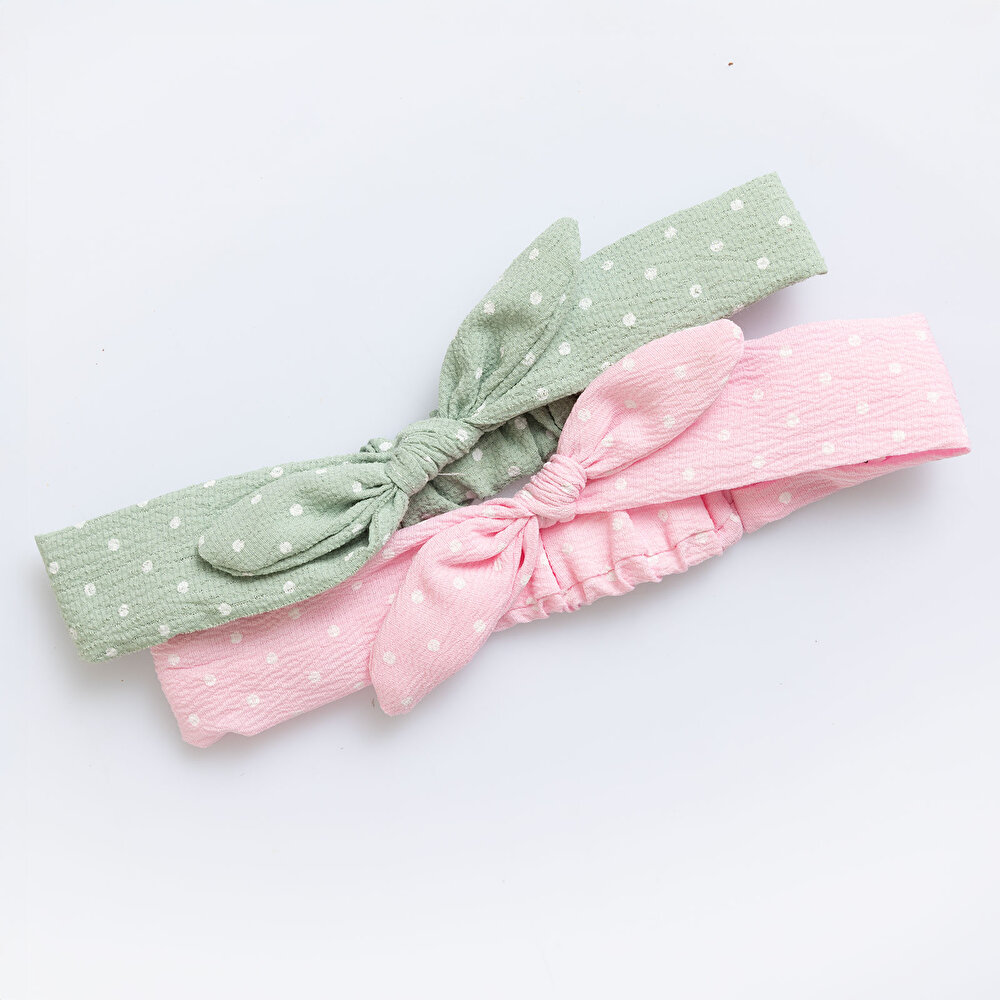 Puantiye Desen 2li Fiyonk Kız Saç Bandı Kız Bebek
