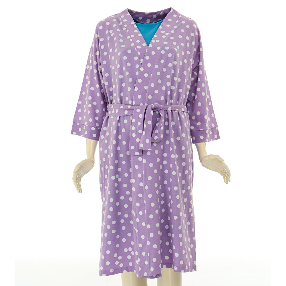 Puantiye Desenli Hamile Sabahlık