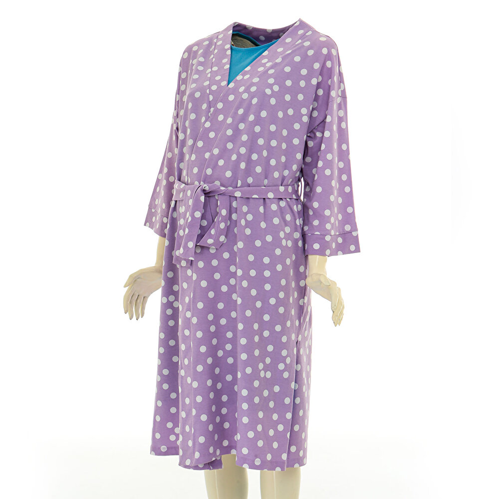 Puantiye Desenli Hamile Sabahlık