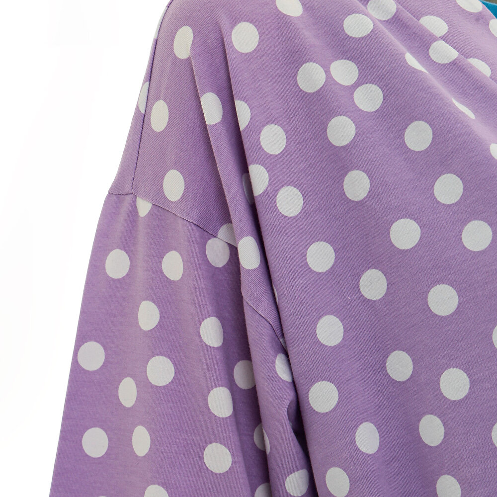 Puantiye Desenli Hamile Sabahlık