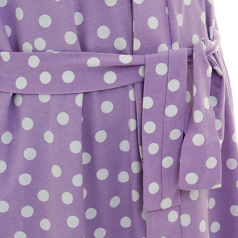 Puantiye Desenli Hamile Sabahlık