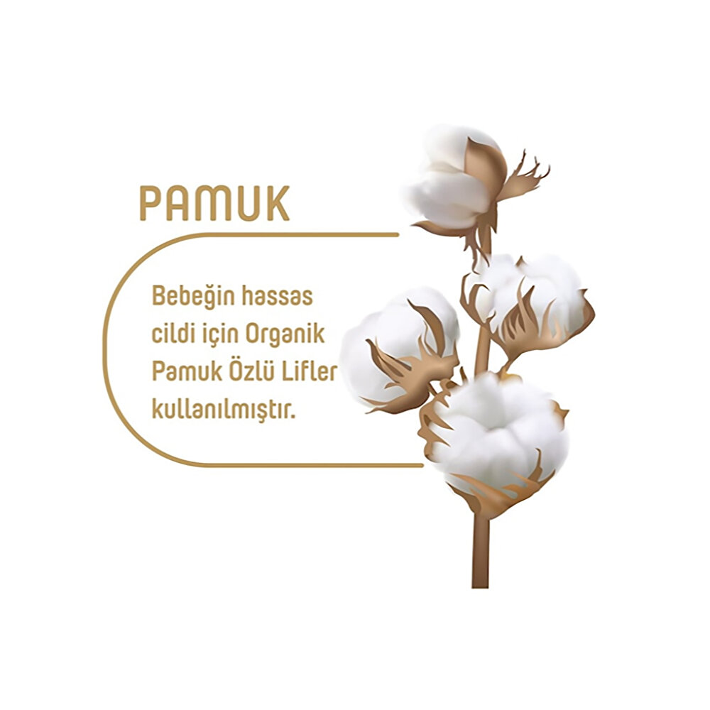 Organik Pamuklu Bebek Islak Mendil 3x90 Adet