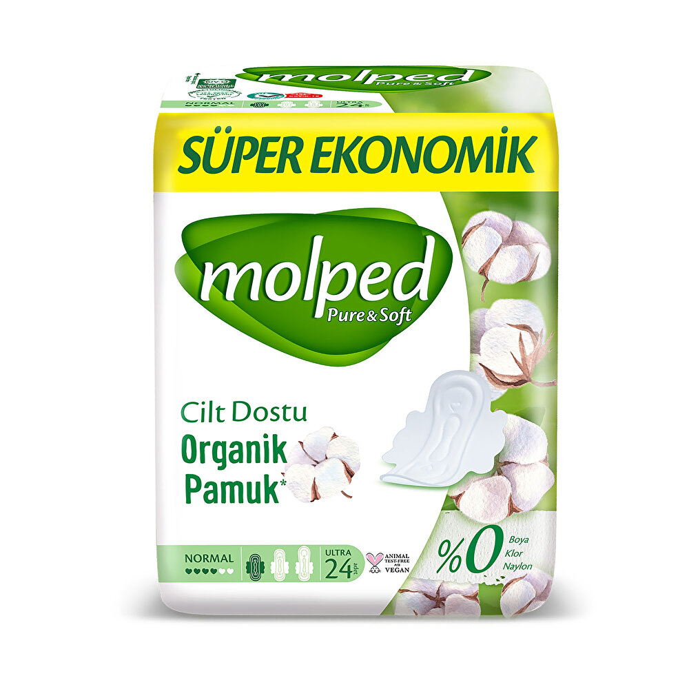 Pure&Soft Süper Ekonomik Paket Normal Hijyenik Ped 24 Adet