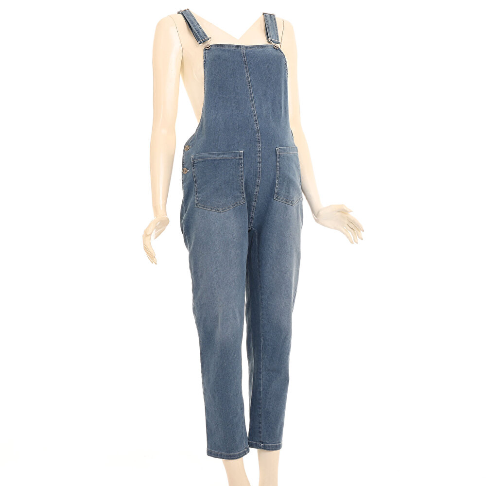 Rahat Kalıp Hamile Denim Salopet