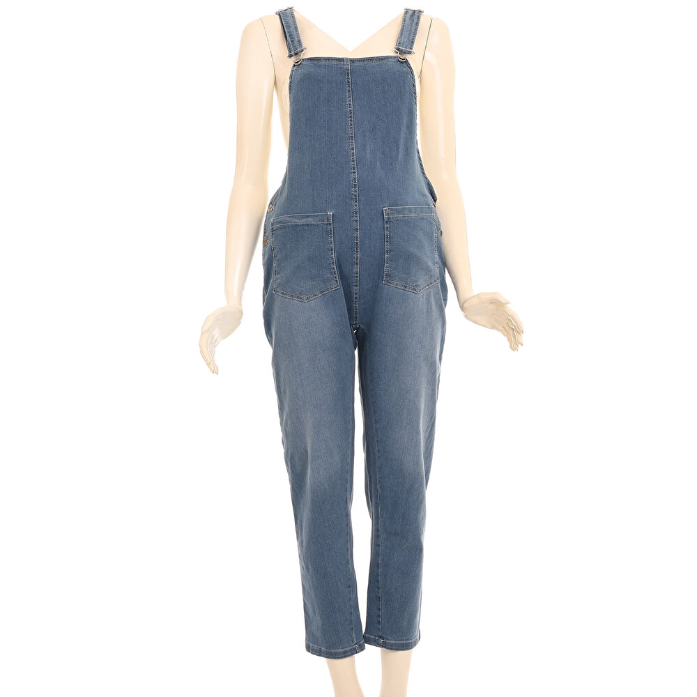 Rahat Kalıp Hamile Denim Salopet