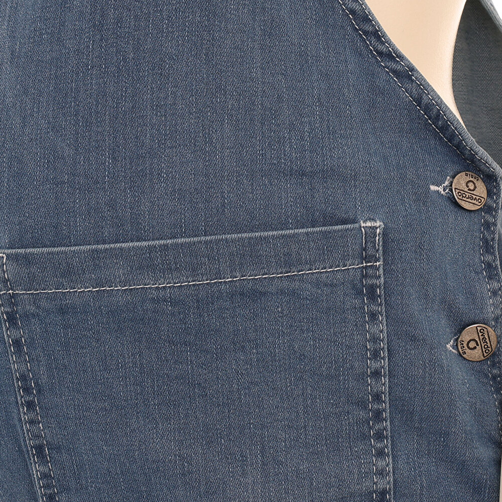 Rahat Kalıp Hamile Denim Salopet