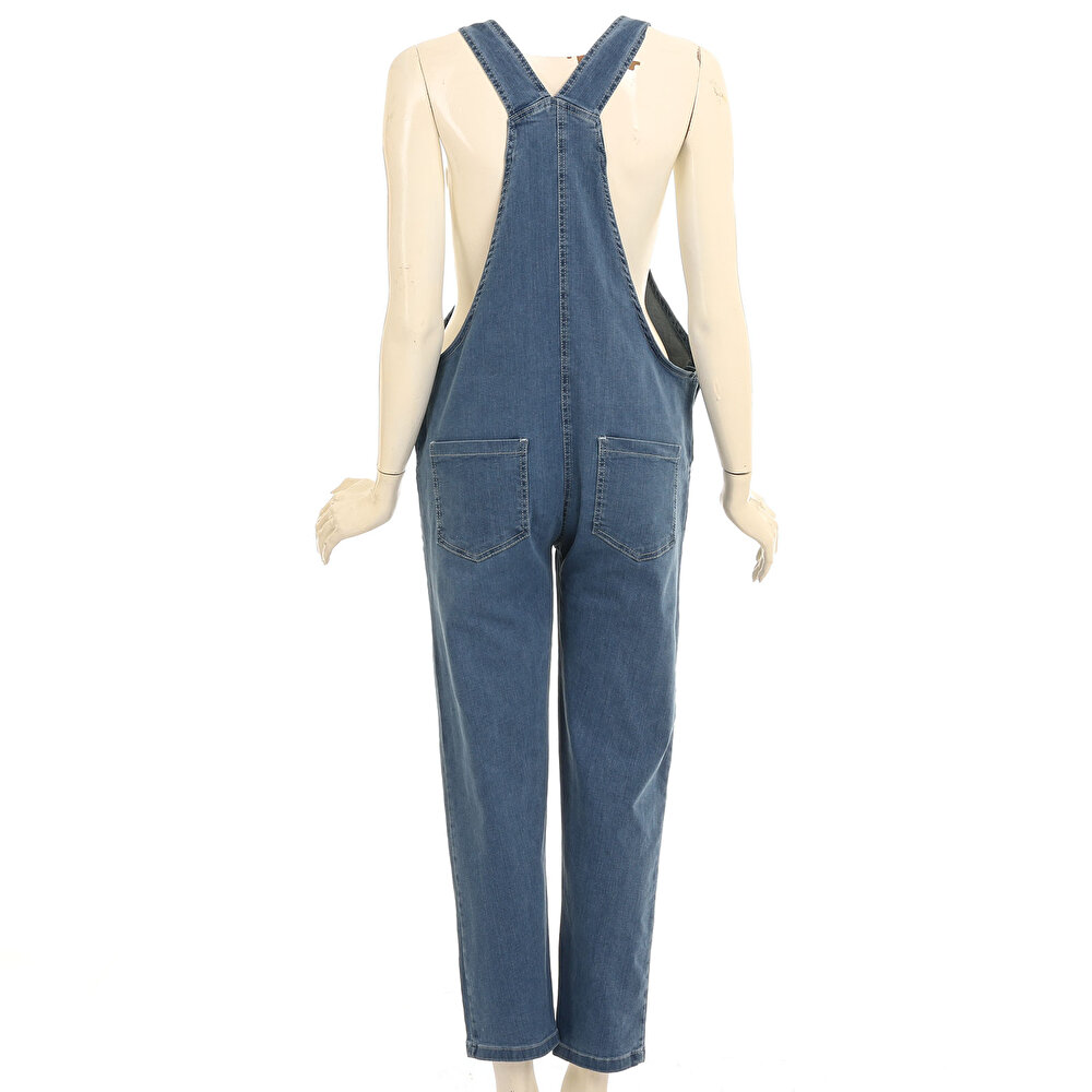Rahat Kalıp Hamile Denim Salopet