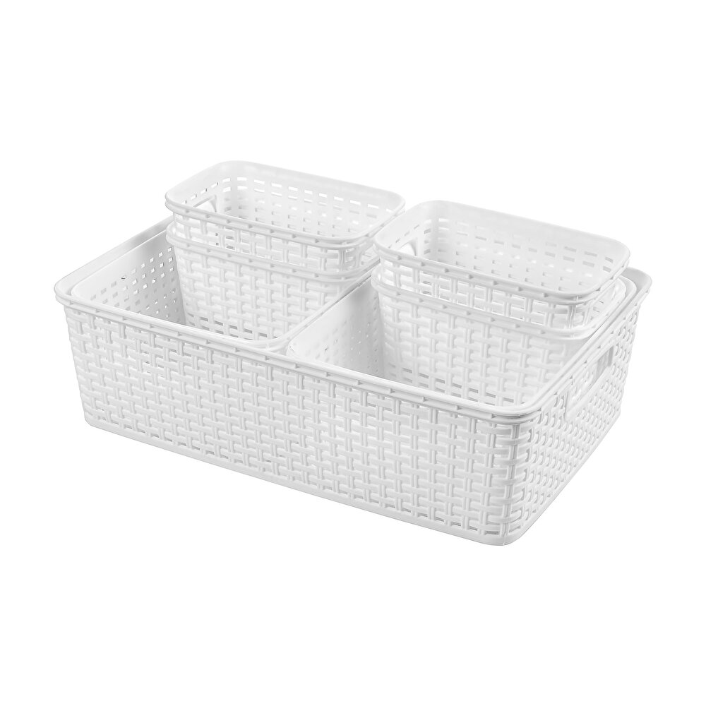 Rattan Organizer Sepet Set 7 Parça