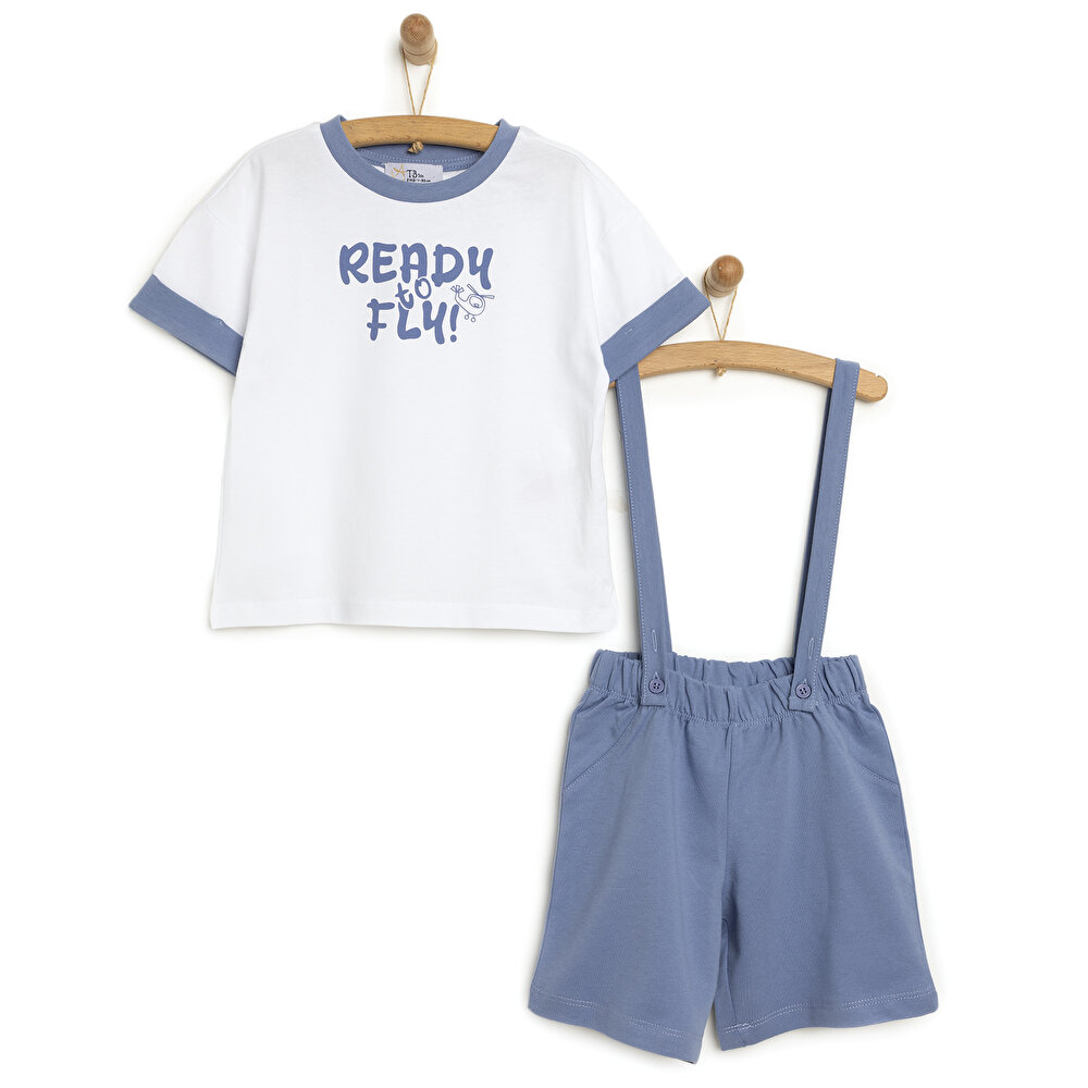 Read To Fly Şort Salopet-Tshirt Erkek Bebek