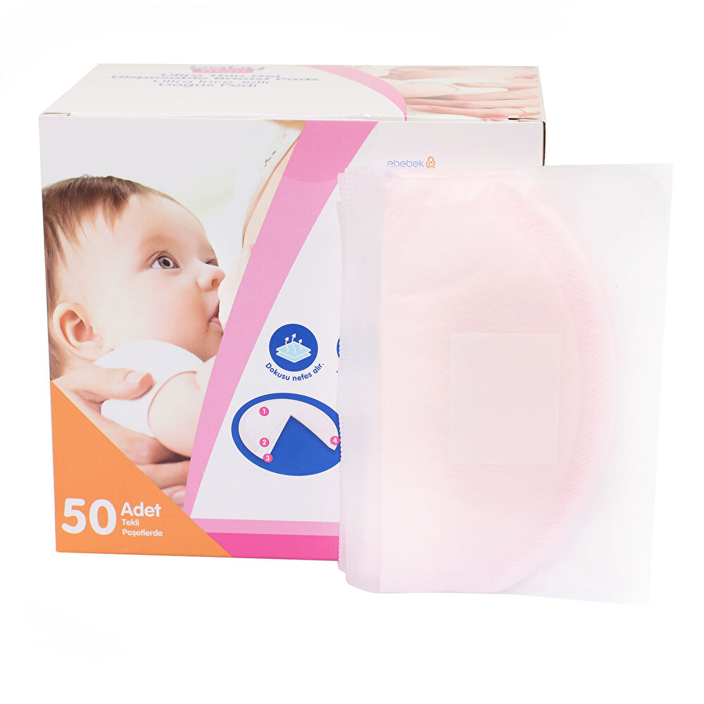 Renkli Ultra İnce Jelli Göğüs Pedi 50 Adet