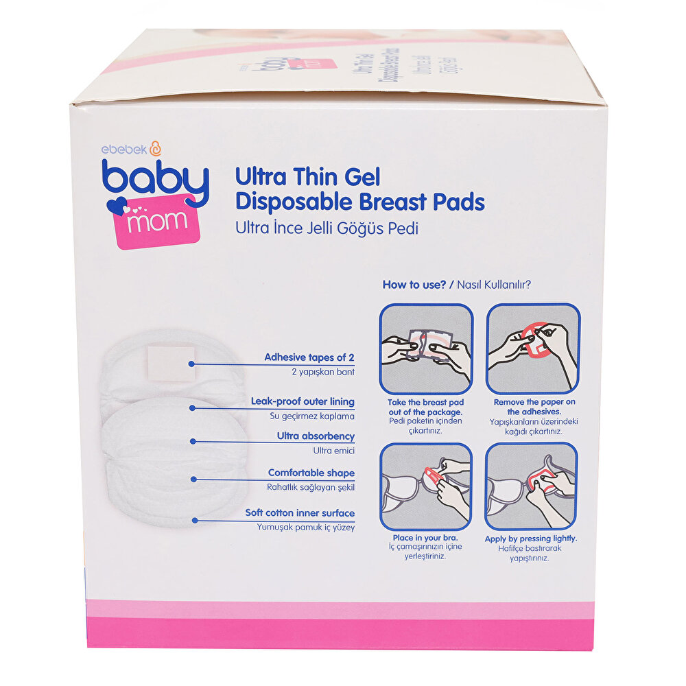 Renkli Ultra İnce Jelli Göğüs Pedi 50 Adet