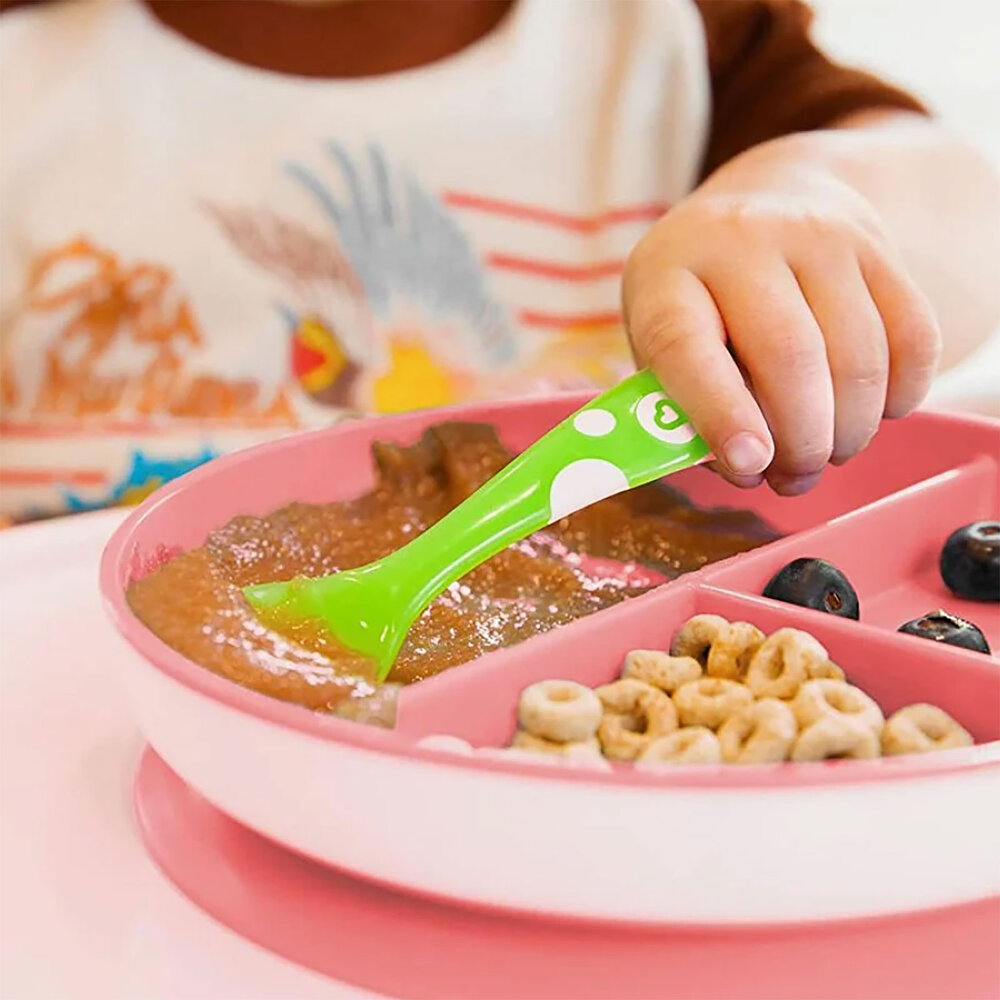 Sabit Vakumlu Beslenme Tabağı 6 Ay+ Pembe